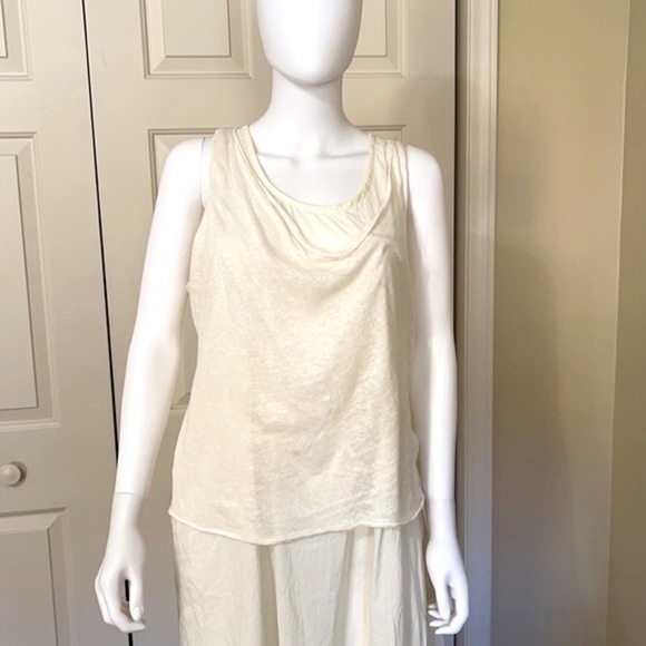 Elsa Esturgie Designer Ecru Tank Dress With Knit Tank Overlay P/10/A772 - Picture 4 of 9